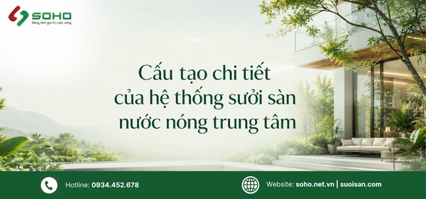 Cấu tạo chi tiết của hệ thống sưởi sàn nước nóng trung tâm