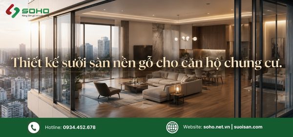 Thiết kế sưởi sàn nền gỗ cho căn hộ chung cư