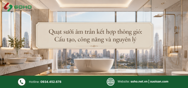 Quạt sưởi âm trần kết hợp thông gió: Cấu tạo, công năng và nguyên lý hoạt động