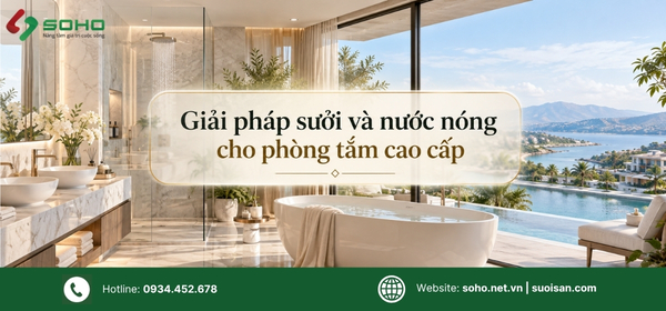 Giải pháp sưởi và nước nóng cho phòng tắm cao cấp