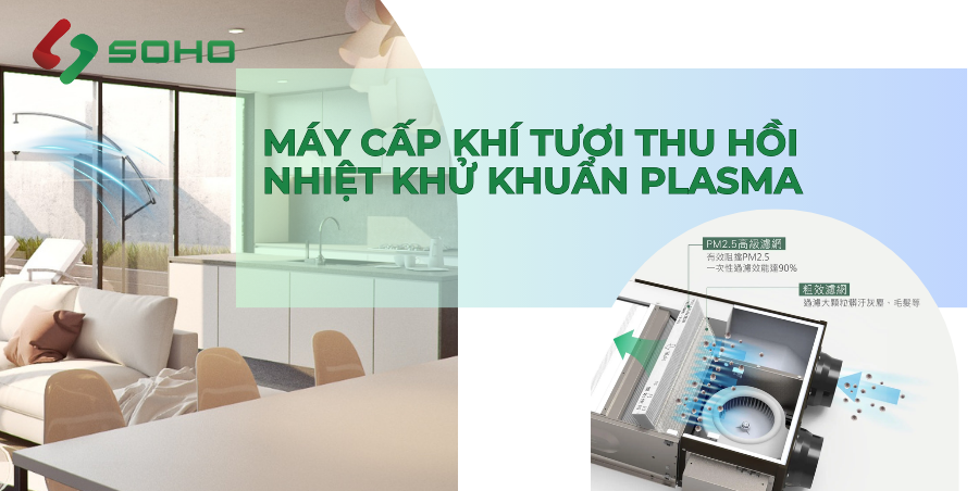 MÁY CẤP KHÍ TƯƠI HỒI NHIỆT KHỬ KHUẨN PLASMA: GIẢI PHÁP KHÔNG KHÍ SẠCH ĐẠT CHUẨN Y TẾ TỪ ĐÀI LOAN