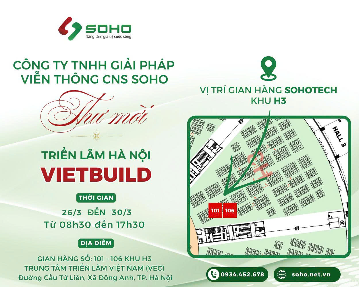 SOHO & HIMPEL MANG GIẢI PHÁP LỌC KHÍ, CẤP KHÍ TƯƠI ĐẾN TRIỂN LÃM VIETBUILD HÀ NỘI 2026 – BÙNG NỔ ƯU ĐÃI LỚN