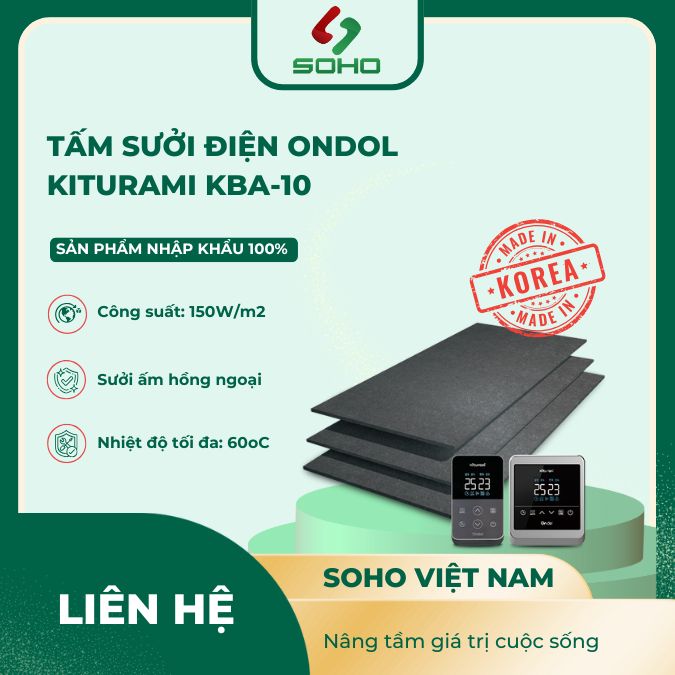 Tấm sưởi điện hồng ngoại ondol Kiturami KBA-10
