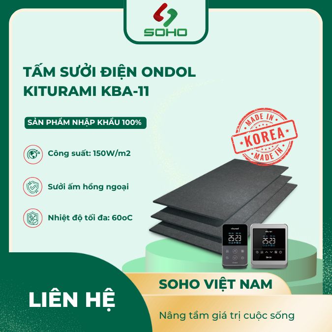 Tấm sưởi điện hồng ngoại ondol Kiturami KBA-11