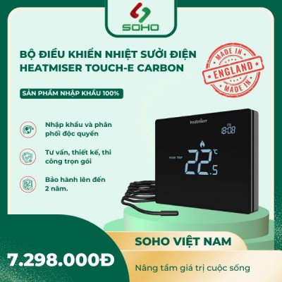 Bộ điều khiển nhiệt sưởi điện Heatmiser Touch-E Carbon