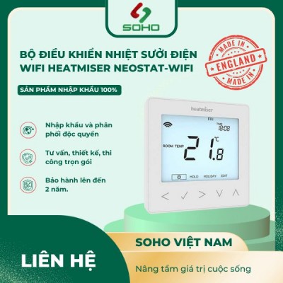 Bộ điều khiển nhiệt sưởi điện WIFI Heatmiser neoStat-Wifi