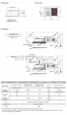 Máy sưởi ấm - Thông gió -  Sấy khô FHA-P180S