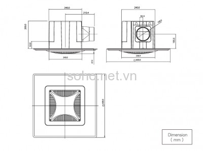 Quạt Thông Gió Âm Trần ALASKA 748SB