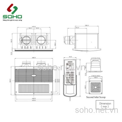 Quạt Sưởi Ấm Bằng Thanh Carbon RS618 