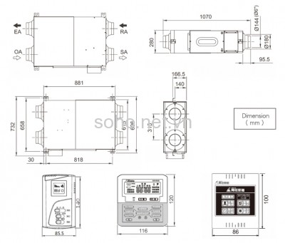 Máy thông gió, cấp gió tươi VH - 6328 