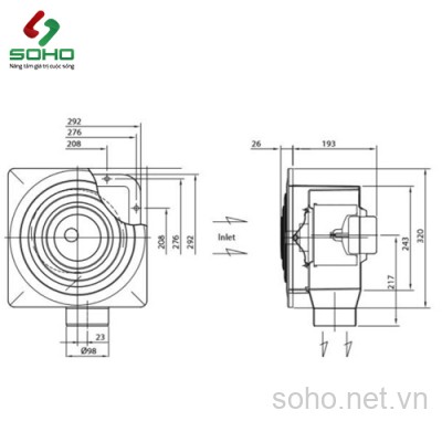 Quạt thông gió âm trần Fanzic TFV-D15ZPD