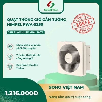 Quạt Thông Gió Gắn Tường Himpel FWA-S250