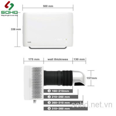 Máy Cấp Gió Tươi Thu Hồi Nhiệt Taiwan Tuma AHR15N24
