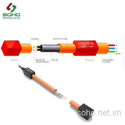 Cáp nhiệt sưởi sàn không từ tính DW-25W22L