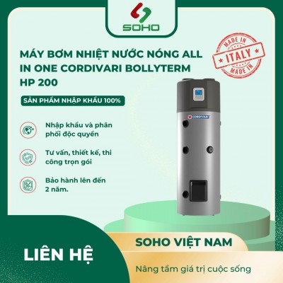 Máy bơm nhiệt nước nóng All In One Cordivari Bollyterm HP 200