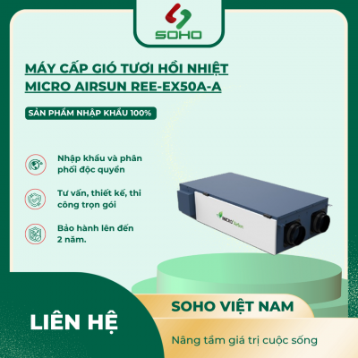 Máy cấp gió tươi hồi nhiệt Micro Airsun Ree-EX50A-A