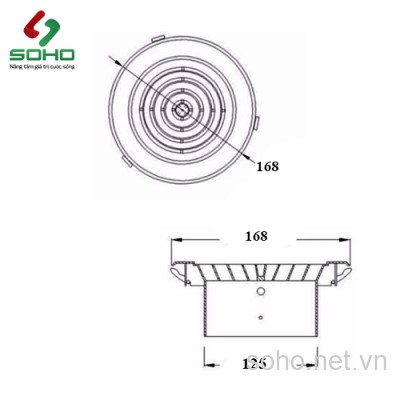 Miệng gió khếch tán Micro Airsun Ree-AO-R125