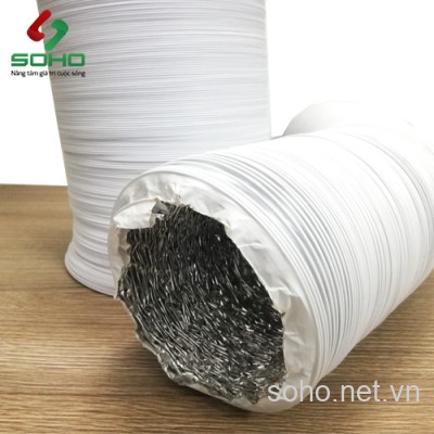 Ống gió bạc bọc nhựa 2 lớp Micro Airsun Ree-FHLG-100