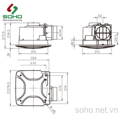 Quạt Thông Gió Âm Trần Alaska 786 Deluxe
