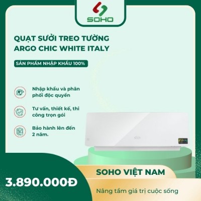 Quạt sưởi treo tường ARGO CHIC WHITE ITALY
