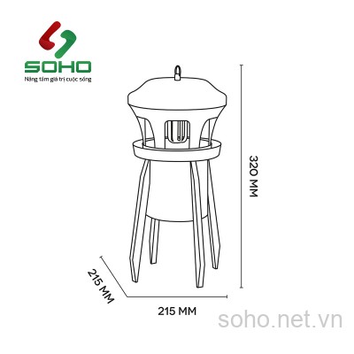 ĐÈN UV BẮT CÔN TRÙNG ARGO GARDEN