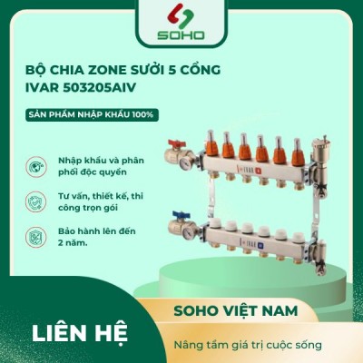 Bộ Chia Zone Sưởi 5 cổng Ivar 503205AIV