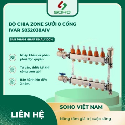 Bộ Chia Zone Sưởi 8 cổng Ivar 503208AIV