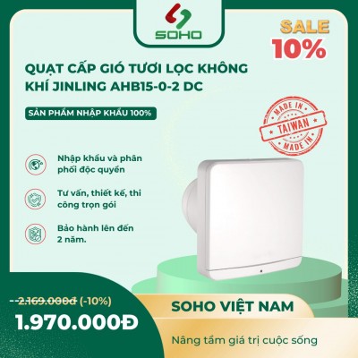 Quạt cấp gió tươi Lọc Không Khí Jinling AHB15-0-2 DC