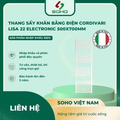Thang Sấy Khăn Bằng Điện Cordivari Lisa 22 Electronic 1160mm
