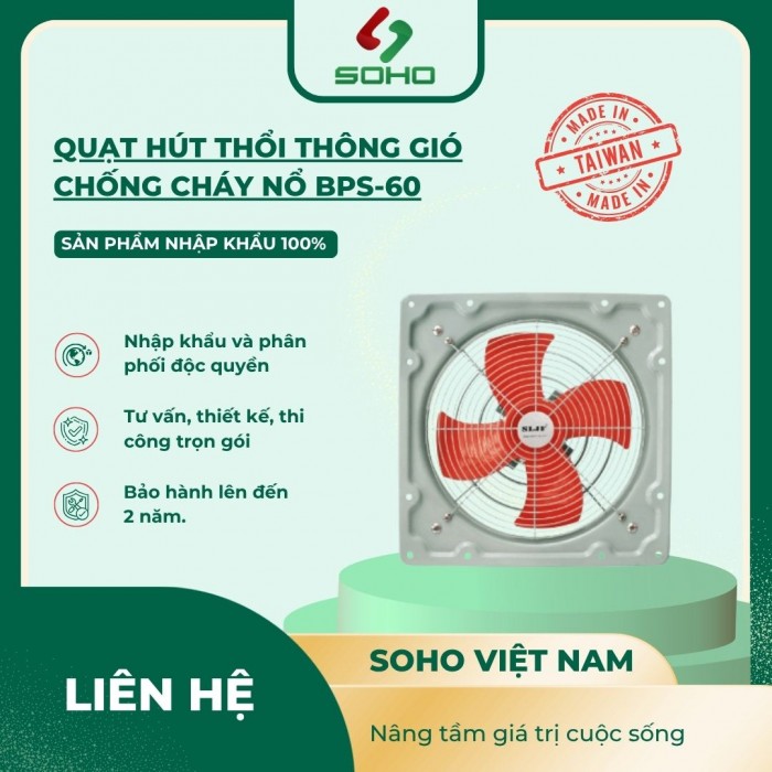 Quạt Hút Thổi Thông Gió Chống Cháy Nổ BPS-60