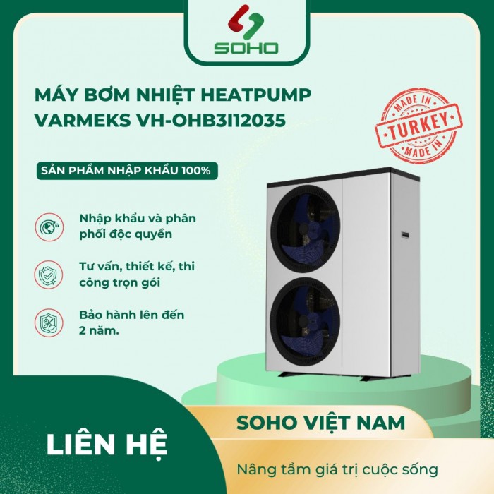 Máy bơm nhiệt Heatpump Varmeks VH-OHB3I12035