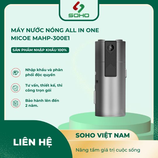 Máy bơm nhiệt nước nóng All In One Micoe MAHP-300E1