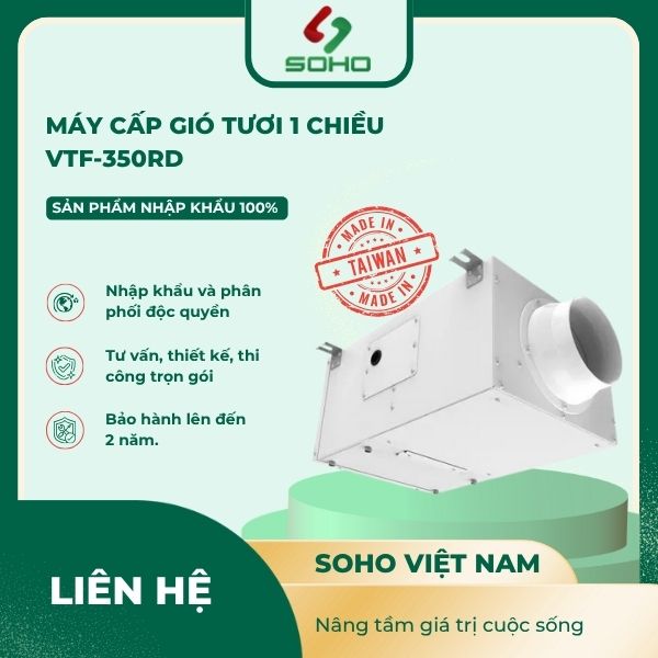 Máy cấp khí tươi trung tâm 1 chiều VTF-350RD