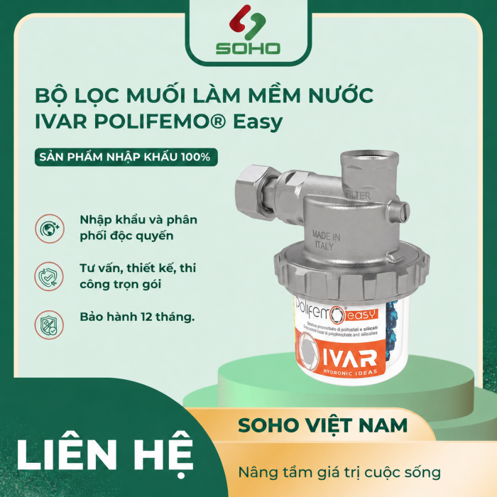 Bộ lọc muối làm mềm nước IVAR POLIFEMO® Easy