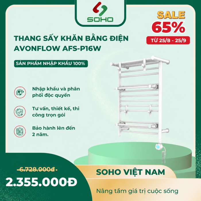 Thang Sấy Khăn Bằng Điện Avonflow AFS-P16W