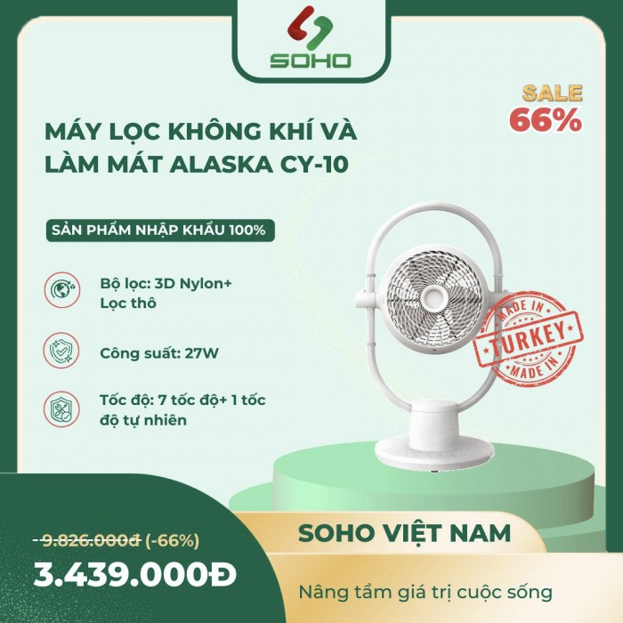 Máy Lọc Không Khí Và Làm Mát Alaska CY-10