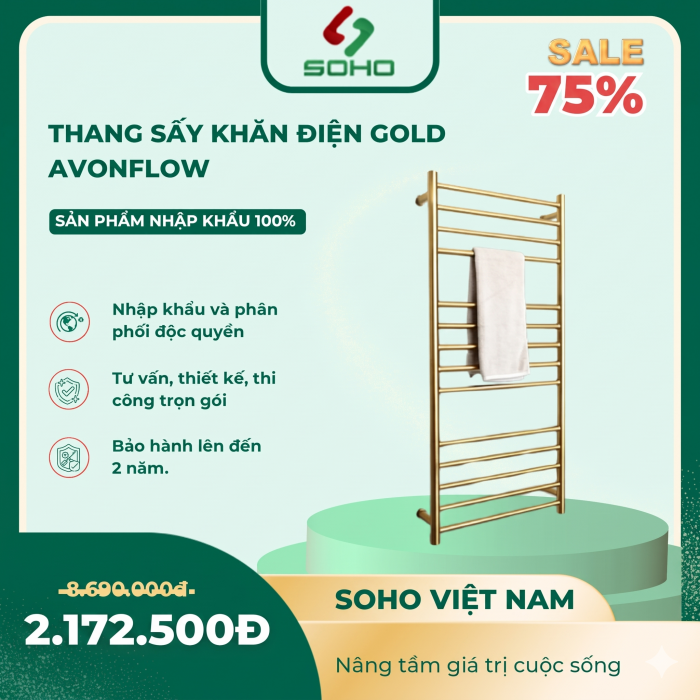 THANG SẤY KHĂN ĐIỆN GOLD AVONFLOW