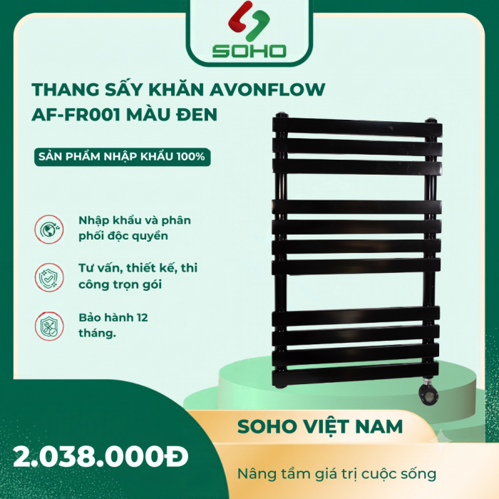 Thang Sấy Khăn Avonflow AF-FR001 Đen