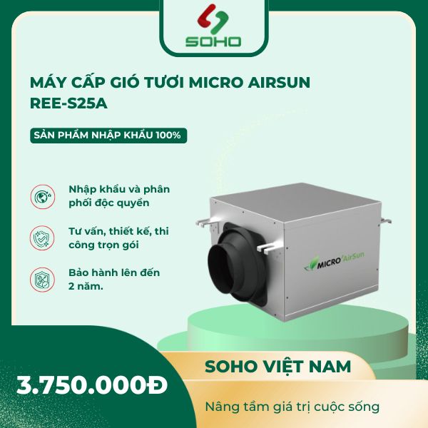 Máy cấp gió tươi Micro AirSun Ree-S25A