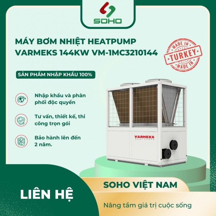 Máy bơm nhiệt Heatpump Varmeks 144Kw VM-1MC3210144