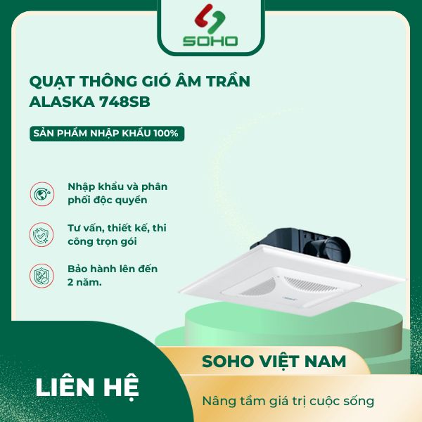 Quạt Thông Gió Âm Trần ALASKA 748SB