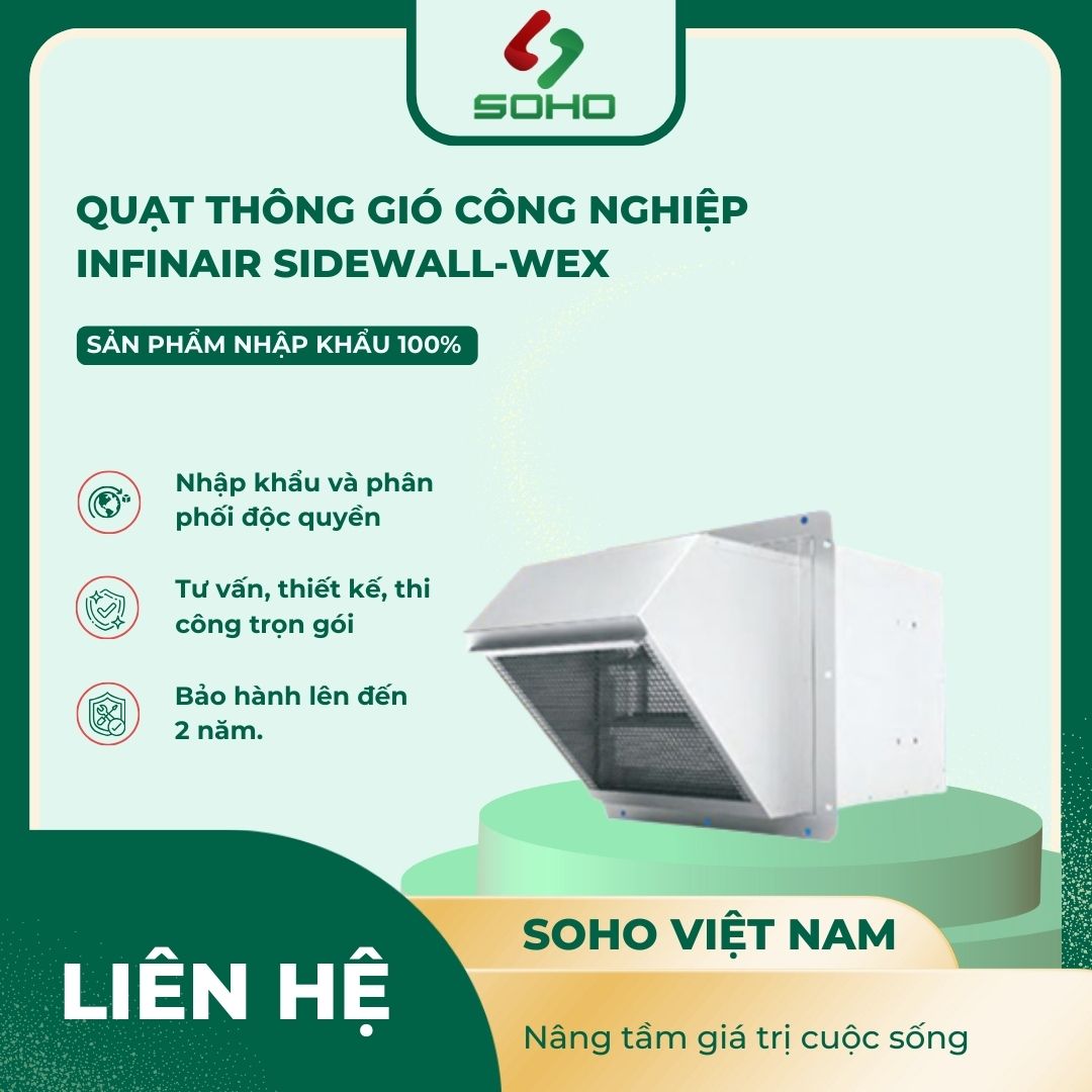 Quạt thông gió công nghiệp Infinair sidewall-wex