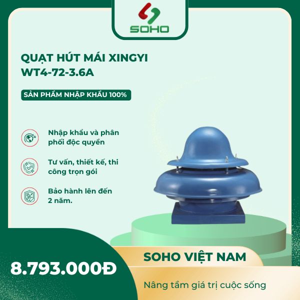 Quạt hút mái XingYi WT4-72-3.6A
