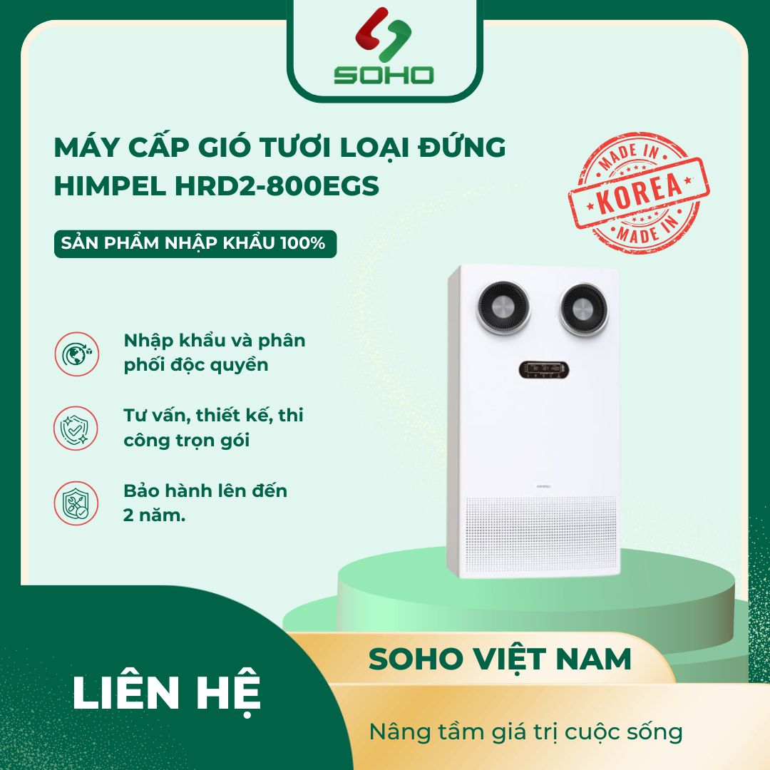 Máy Cấp Gió Tươi Loại Đứng Himpel HRD2-800EGS
