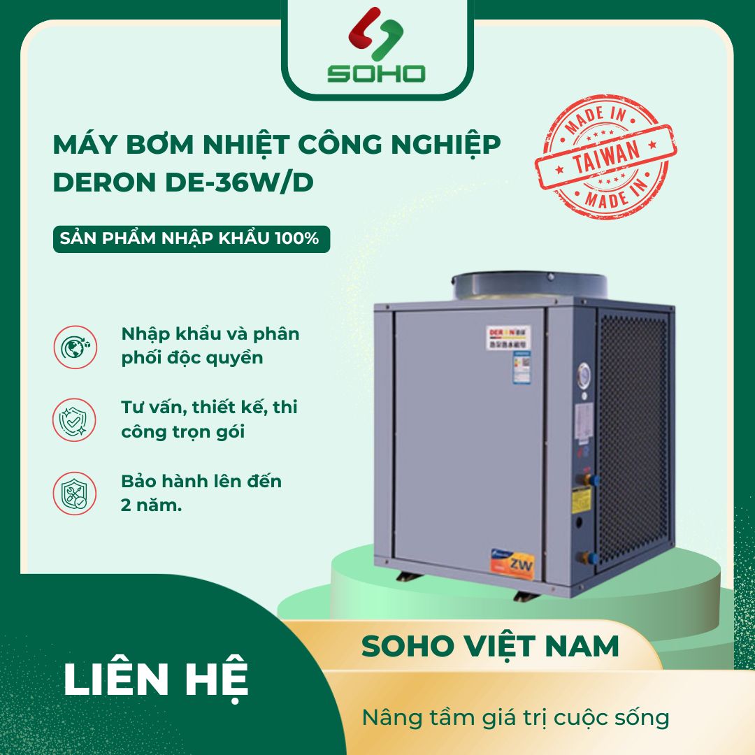 Máy Bơm Nhiệt Công Nghiệp Deron DE-36W/D