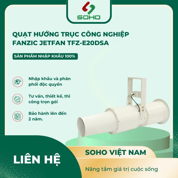 Quạt Hướng Trục Công Nghiệp Fanzic Jetfan TFZ-E20DSA