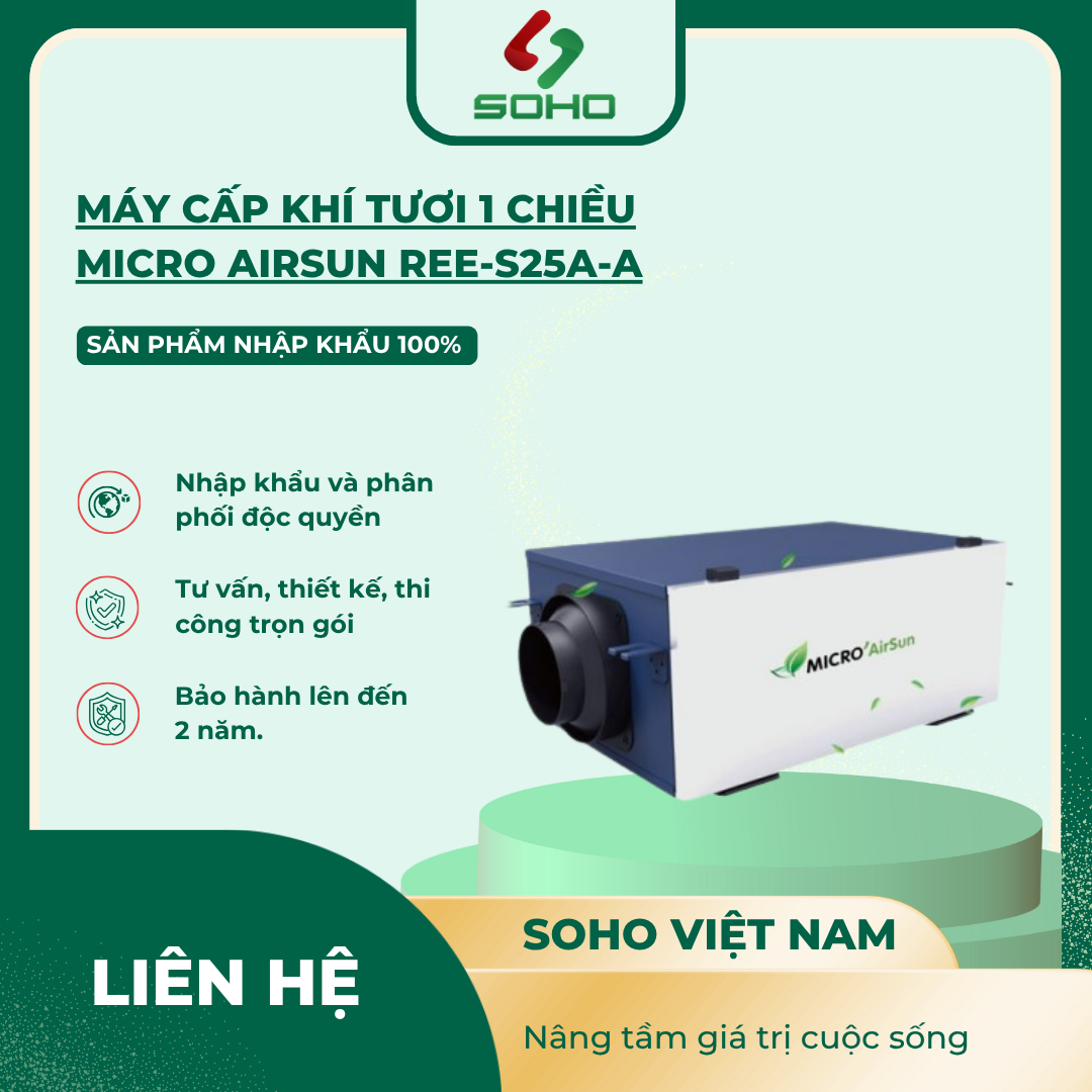 Máy Cấp Khí Tươi 1 Chiều Micro Airsun Ree-S25A-A