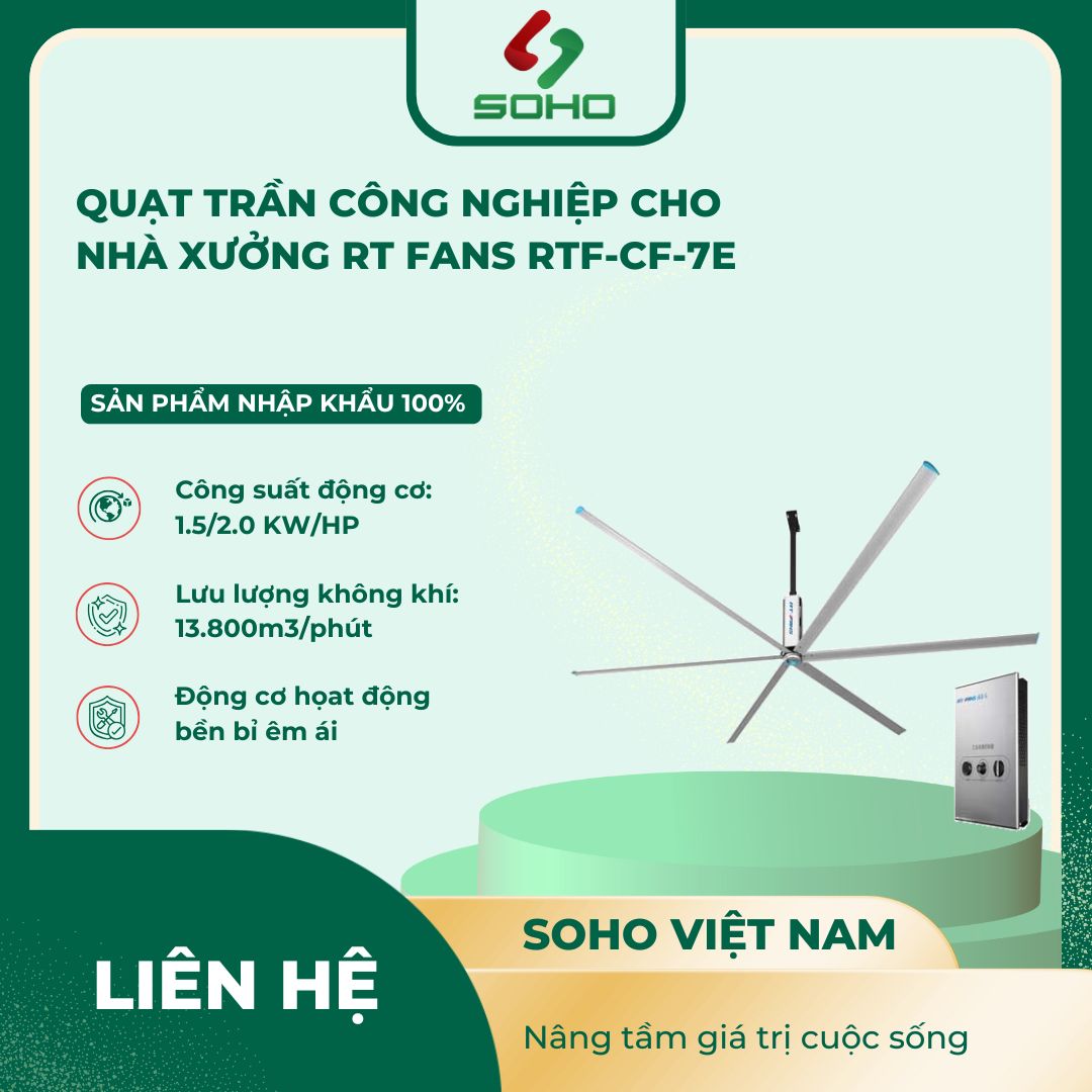 Quạt Trần Công Nghiệp Cho Nhà Xưởng RT Fans RTF-CF-7E