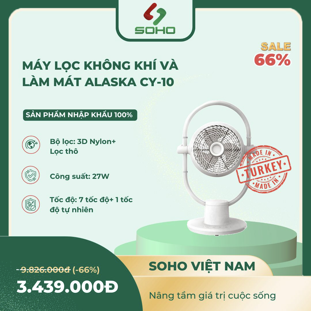 Máy Lọc Không Khí Và Làm Mát Alaska CY-10