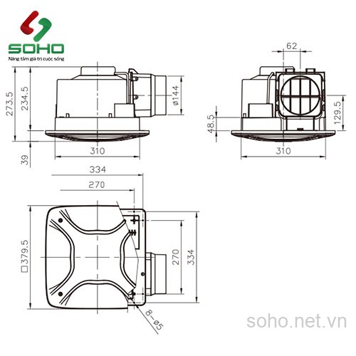 Quạt Thông Gió Âm Trần Alaska 786 Deluxe